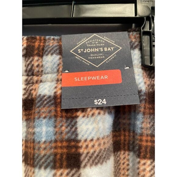 St. John's Bay Men's 2XL Brown Plaid Pajama Pants Lightweight - Picture 3 of 6